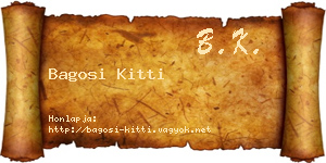 Bagosi Kitti névjegykártya