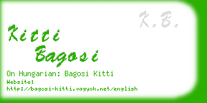kitti bagosi business card